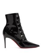 Matchesfashion.com Christian Louboutin - Frenchissima 85 Patent-leather Ankle Boots - Womens - Black