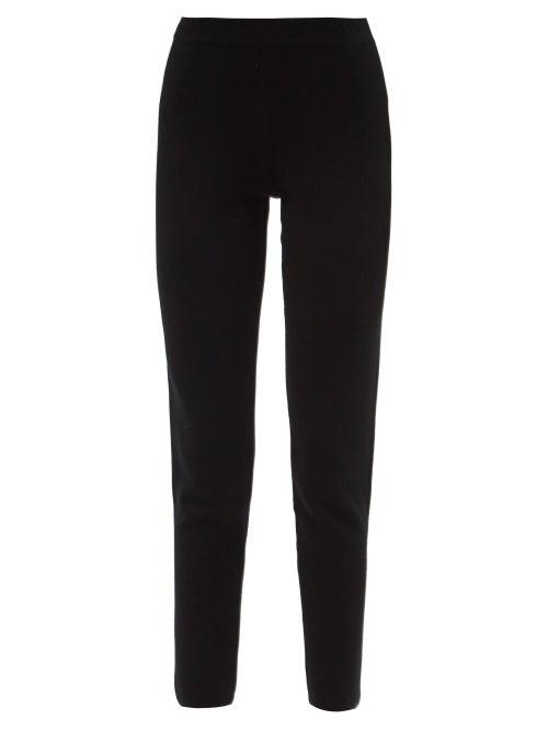 Allude - High-rise Virgin-wool Leggings - Womens - Black