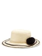 Sophie Anderson Laila Pompom-embellished Raffia Hat