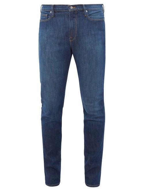 Matchesfashion.com Frame - L'homme Athletic Cotton Blend Jeans - Mens - Blue