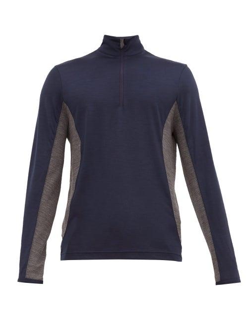 Matchesfashion.com Sease - Runner Wool Jersey Performance Top - Mens - Navy
