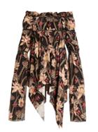 Matchesfashion.com Loewe - X Paula's Ibiza Floral Print Crepe Dress - Womens - Black Print