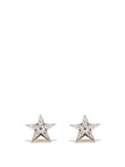 Jessica Mccormack - Star Diamond & 18kt White-gold Stud Earrings - Womens - Gold Multi