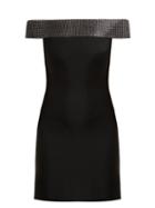 Matchesfashion.com Christopher Kane - Crystal Embellished Cady Mini Dress - Womens - Black