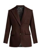 Matchesfashion.com Kwaidan Editions - Single Breasted Wool Blazer - Womens - Dark Brown