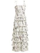 Matchesfashion.com Sir - Marele Floral Print Maxi Dress - Womens - White Multi
