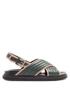 Marni Quilted-leather Cross-strap Sandals