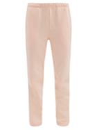 Matchesfashion.com Les Tien - Classic Brushed-back Cotton-jersey Track Pants - Womens - Light Pink