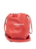 Matchesfashion.com Saint Laurent - Teddy Drawstring Leather Bucket Bag - Womens - Red