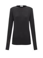 Raey - Raw-trim Merino Wool Crew-neck Sweater - Womens - Black