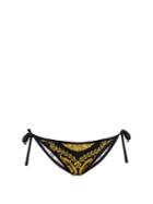 Matchesfashion.com Versace - Baroque Print Bikini Briefs - Womens - Black Gold