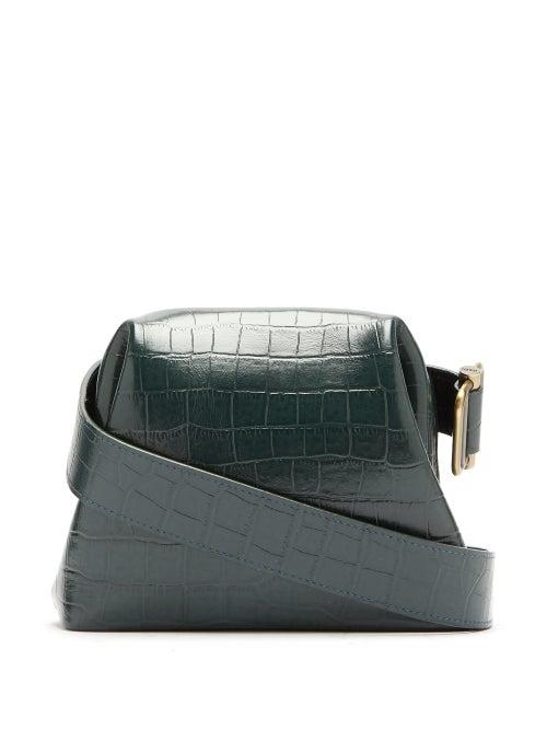 Matchesfashion.com Osoi - Brot Mini Crocodile Effect Leather Cross Body Bag - Womens - Dark Green