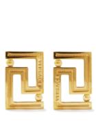 Ladies Jewellery Versace - Logo-engraved Greca Earrings - Womens - Gold