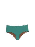 Matchesfashion.com Marysia - Spring Reversible Scalloped-edge Bikini Briefs - Womens - Blue