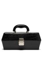 Matchesfashion.com Staud - Lincoln Crocodile Effect Leather Box Bag - Womens - Black