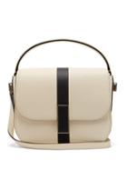 Matchesfashion.com Valextra - Iside Grained Leather Cross Body Bag - Womens - White Black