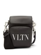 Valentino Garavani - Vltn-logo Leather Cross-body Bag - Mens - Black White