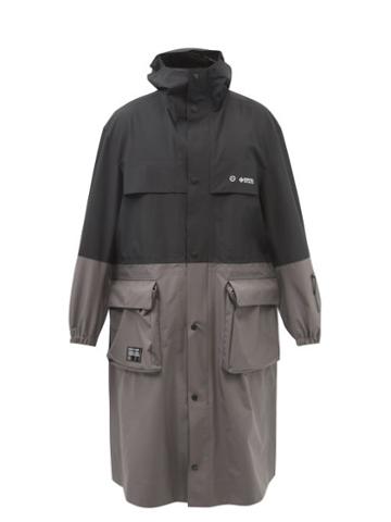 7 Moncler Frgmt Hiroshi Fujiwara - Nimbus Two-tone Technical-shell Coat - Mens - Black Grey