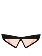 Matchesfashion.com Gucci - Crystal Embellished Cat Eye Sunglasses - Womens - Black Red