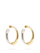 Matchesfashion.com Charlotte Chesnais - Gia 18kt Gold And Sterling Silver Hoop Earrings - Womens - Gold