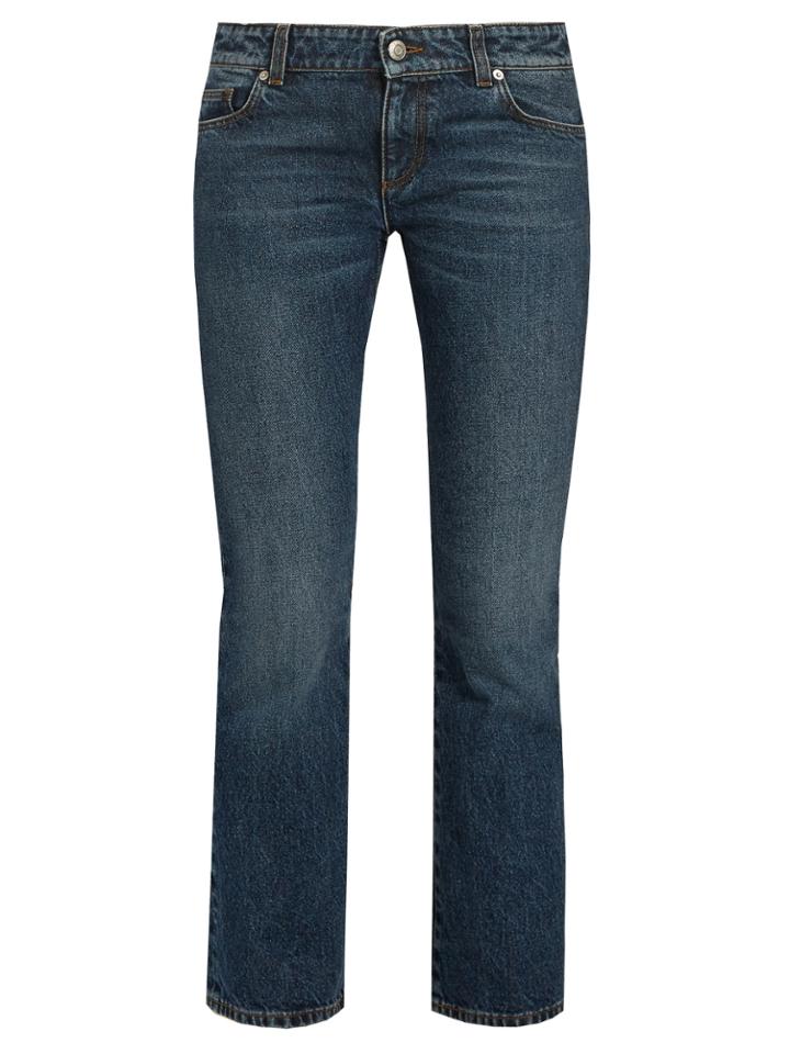 Alexander Mcqueen Mid-rise Cropped Kick-flare Jeans