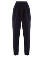 Matchesfashion.com Roksanda - Ragosta Side Stripe Twill Trousers - Womens - Navy Multi