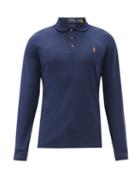 Matchesfashion.com Polo Ralph Lauren - Custom Slim-fit Cotton Long-sleeved Polo Shirt - Mens - Navy