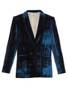 Masscob Double-breasted Velvet Blazer