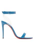 Matchesfashion.com Christian Louboutin - Jonatina 100 Leather Sandals - Womens - Blue