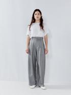 Raey - Wide-leg Wool And Silk-blend Trousers - Womens - Grey