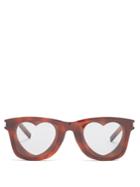 Saint Laurent Inner Heart-shaped Wayfarer-frame Sunglasses