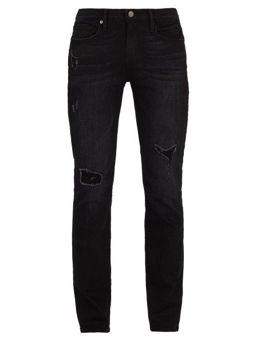 Matchesfashion.com Frame - L'homme Skinny Cotton Stretch Jeans - Mens - Black