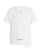 Off-white Youth-print Crew-neck Cotton T-shirt