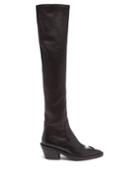 Khaite - Charleston Stretch-leather Knee-high Boots - Womens - Black