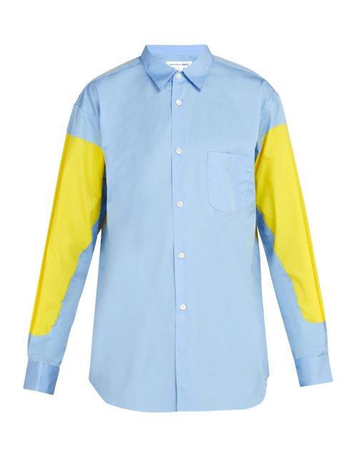 Matchesfashion.com Comme Des Garons Shirt - Raw Edge Cotton Poplin Shirt - Mens - Multi