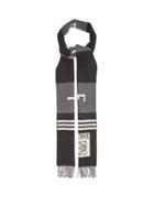 Matchesfashion.com Loewe - Football Logo-jacquard Wool-blend Scarf - Mens - Black