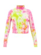 The Elder Statesman - Tie-dye Cropped Sweater - Womens - Pink Multi