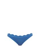 Matchesfashion.com Marysia - Santa Barbara Scalloped Bikini Briefs - Womens - Blue