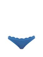 Matchesfashion.com Marysia - Santa Barbara Scalloped Bikini Briefs - Womens - Blue