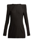 Ann Demeulemeester Ania Raw-edged Crepe Tunic Top