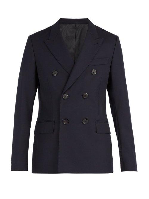 Matchesfashion.com Ami - Double Breasted Blazer - Mens - Navy