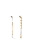 Ladies Jewellery Givenchy - Mismatched G-link Drop Earrings - Womens - Silver Gold