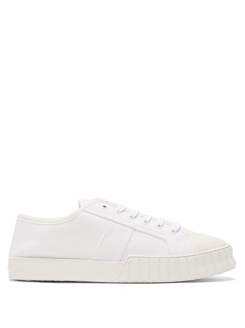 Matchesfashion.com Primury - Divid Organic-cotton Canvas Trainers - Mens - White