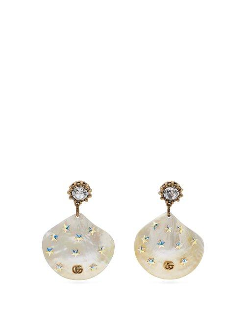 Matchesfashion.com Gucci - Gg Mother Of Pearl Drop Earrings - Womens - Pearl