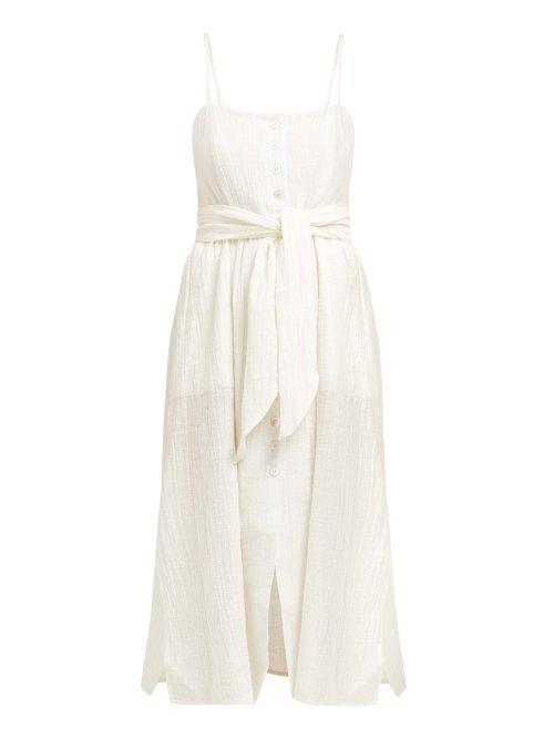 Matchesfashion.com Belize - Dakota Raw Cotton Dress - Womens - Ivory