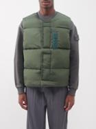 Stone Island - Logo-patch Quilted Down Gilet - Mens - Olive