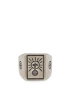 Matchesfashion.com Vetements - Cross Engraved Sterling Silver Ring - Mens - Silver
