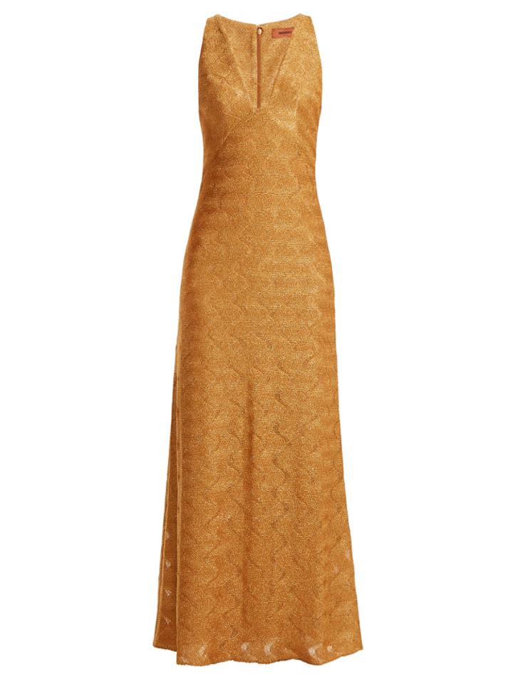 Missoni Wave-knit V-neck Dress