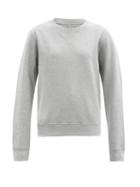 Matchesfashion.com Maison Margiela - Logo-embroidered Cotton-jersey Sweatshirt - Womens - Light Grey
