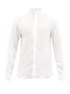 Sbline - Eton Stand-collar Linen Shirt - Mens - White